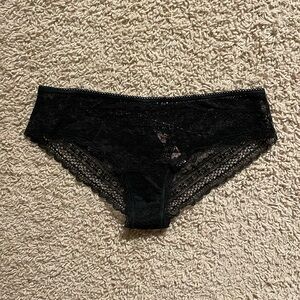 NWT Victoria’s Secret Black Lace Cheeky Panty